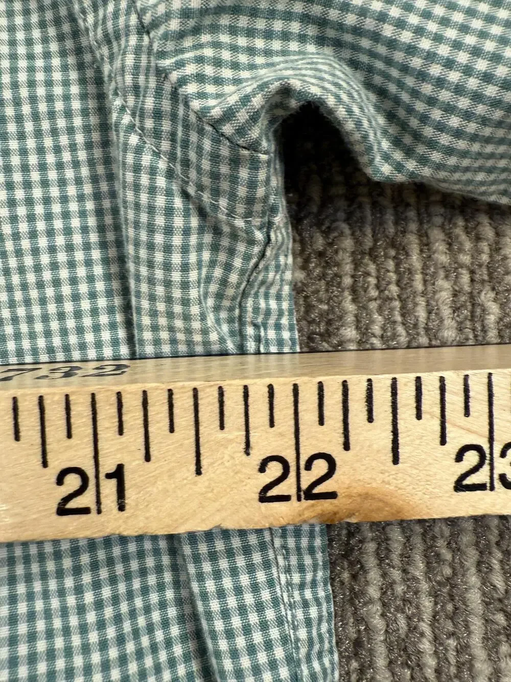 Southern Marsh Shirt Mens Medium Green White Gingham Button Down Long Sleeve